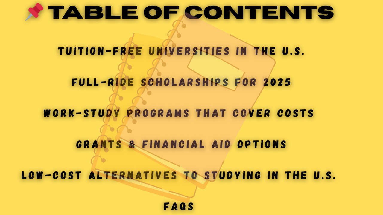 Want to Study in the U.S. for Free in 2025