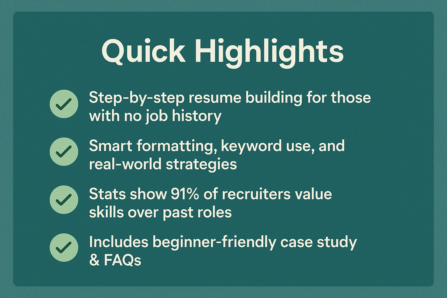 First Resume? Create a Job-Winning Resume with Zero Experience