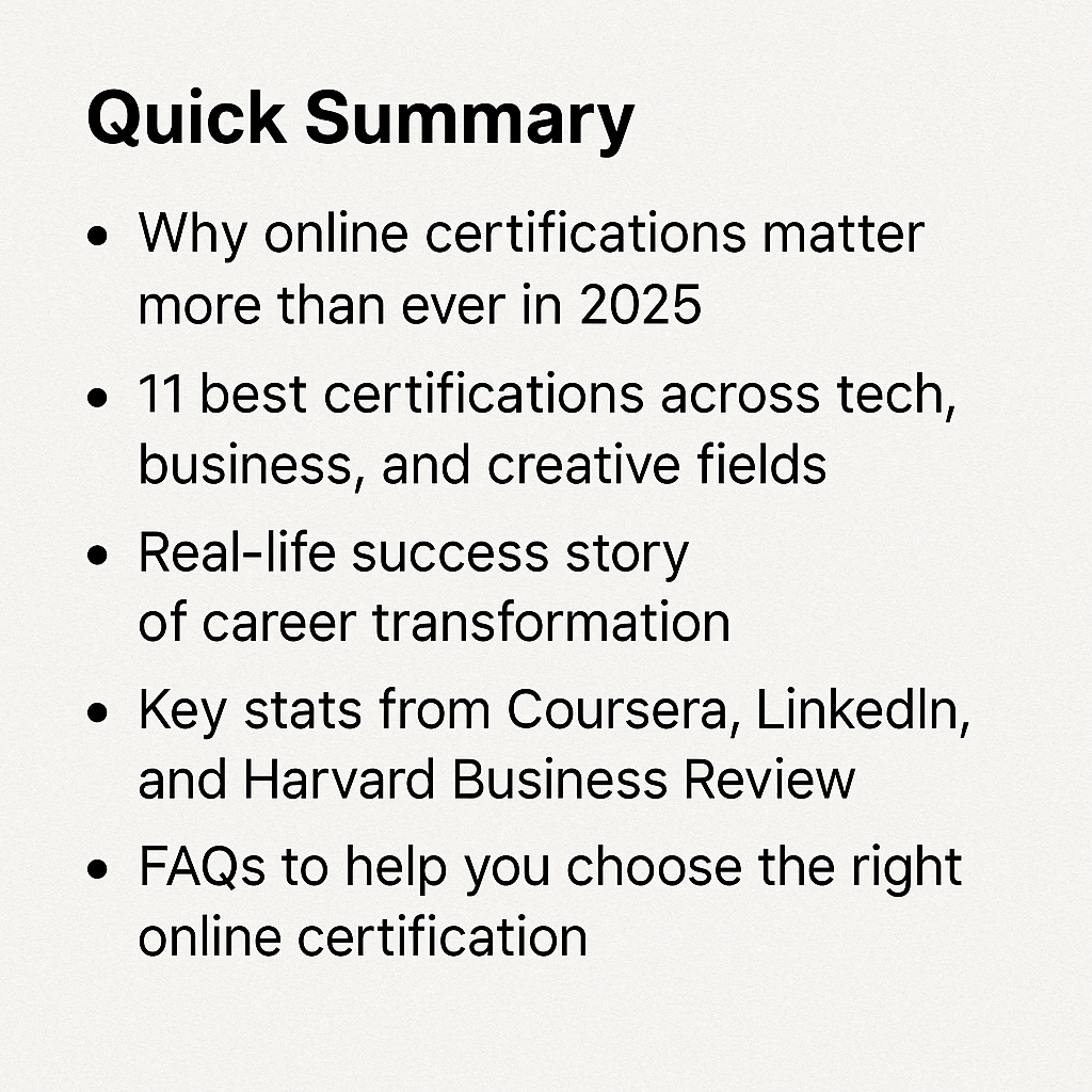 Top 11 Online Certifications to Instantly Boost Your Career