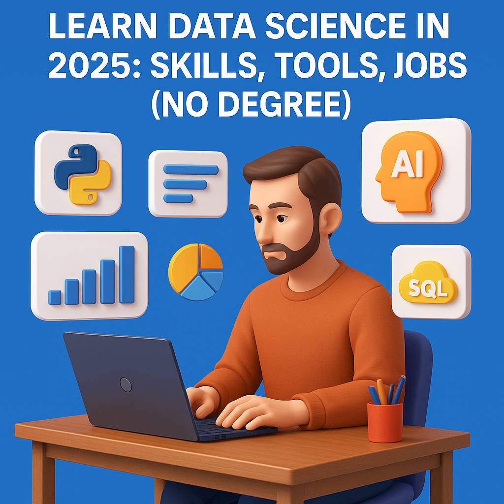 Learn Data Science in 2025: Skills Tools Jobs (No Degree Required)