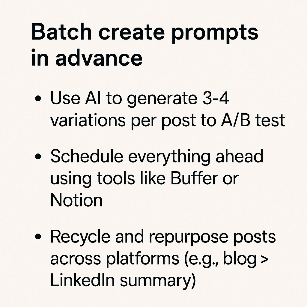 Create a Week of Content Fast: AI Templates + Planner