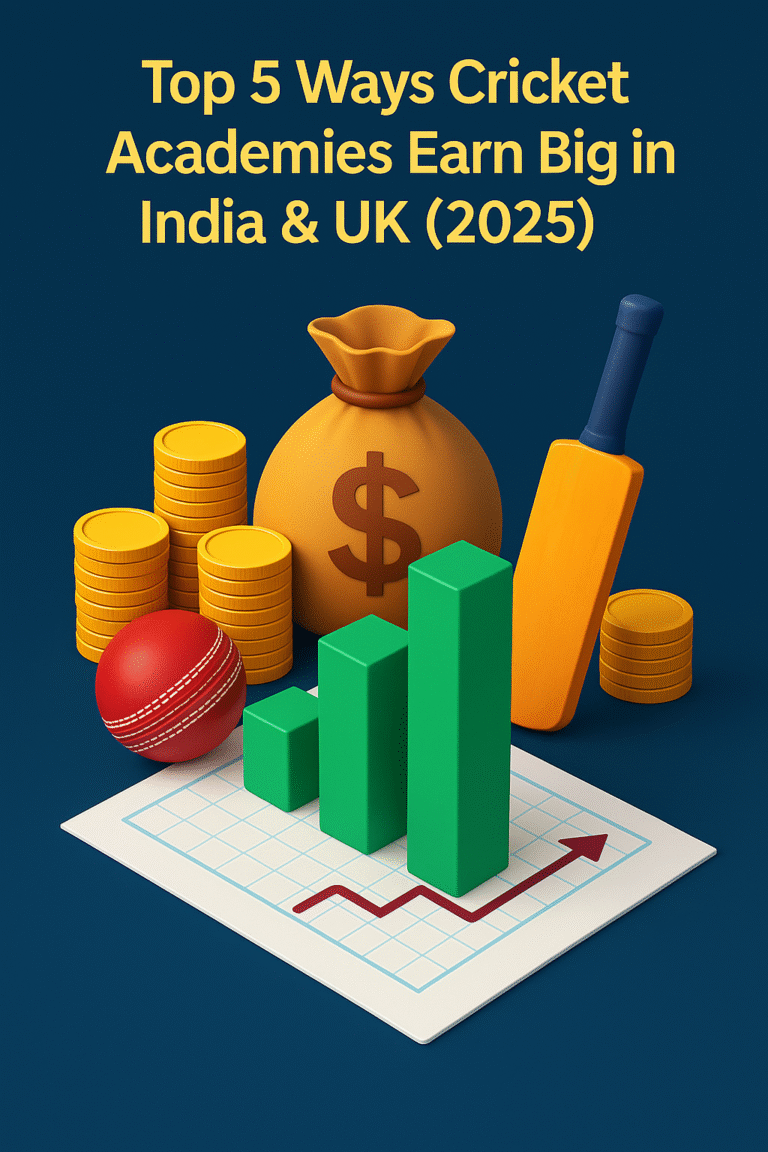 Top 5 Ways Cricket Academies Earn Big in India & UK (2025)