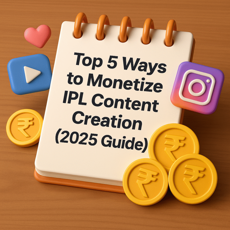 Top 5 Ways to Monetize IPL Content Creation (2025 Guide)