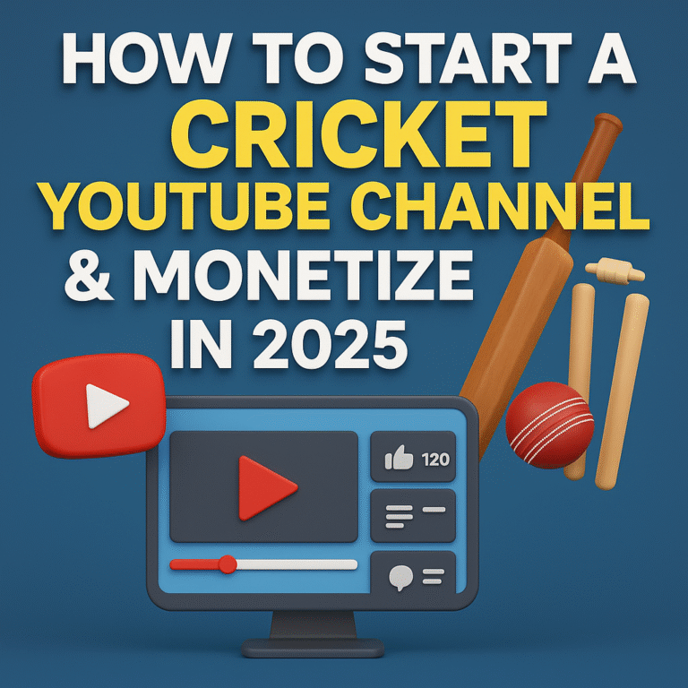 How to Start a Cricket YouTube Channel & Monetize in 2025