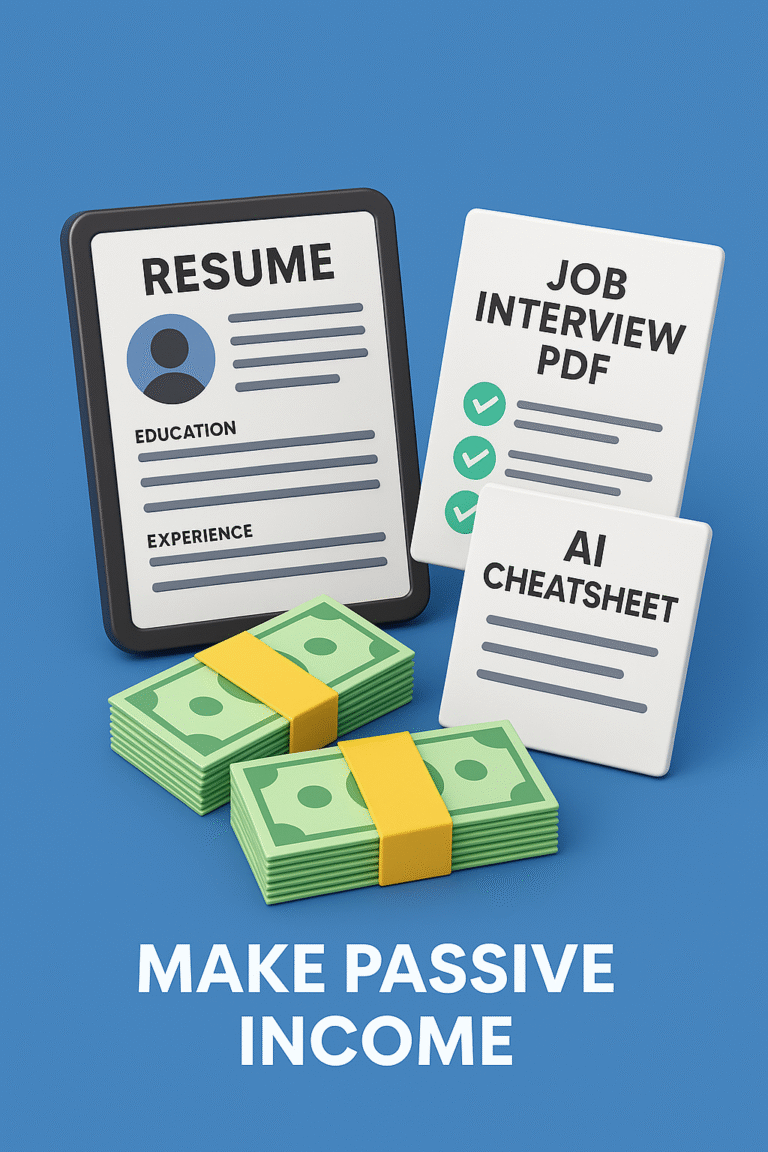 Make Passive Income Selling Job PDFs and AI Tools (2025 Guide)