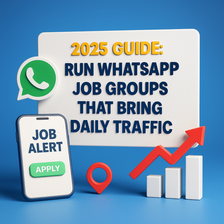2025 Guide: Run WhatsApp Job Groups That Bring Daily Traffic