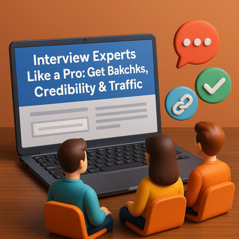 Interview Experts Like a Pro: Get Backlinks Credibility & Traffic