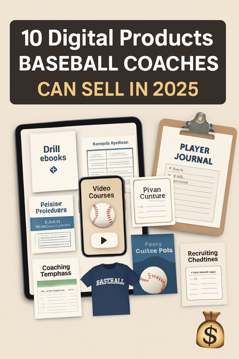 10 Digital Products Baseball Coaches Can Sell in 2025